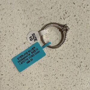 Sterling Silver Moissanite Ring